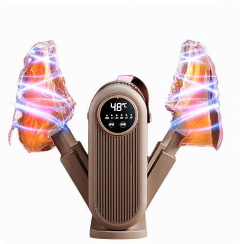 Secador de calzado 360° aire caliente beige portátil miniatura 1