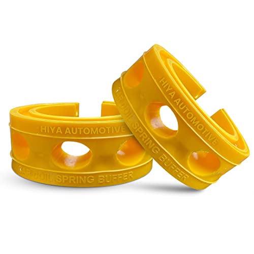 Hiya Automotive Car Coil Spring Buffer Series C For All Cars Heavy Duty Material Yellow Kit Increasing Car Height, Suspension Accessories | Car Buffer | Shock Absorber And Stabilizer