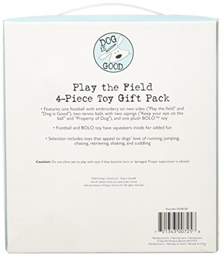 Dog Is Good 4-Piece Dog Toy Gift Box – Play The Field Plush Toys Great For Games Of Fetch To Exercise Your Dog #TOP6