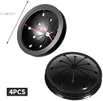 UOIENRT Protection contre les éclaboussures, Ensemble de baffles de remplacement, Unité d'élimination des déchets alimentaires, Bouchon d'évacuation des écailles de cuisine pour les déchets Roi, InSink-Erator, GE, 4 Pcs, noir, 3-1/8 pouce