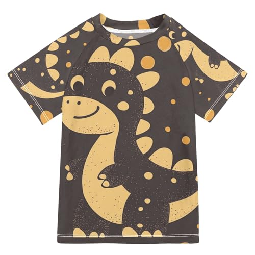 Jucciaco Boys Swimsuit Dinosaur Cute Grunge Sunscreen Kids Sun Rashguard Short Sleeve T-Shirts Swimwear Sets UPF 50+