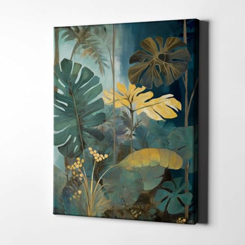 Impression feuille de Monstera Canopy Light II pour sublimer un mur blanc sans relief