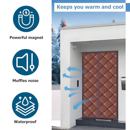 Rideau de porte à isolation thermique magnétique anti courant d'air - 3