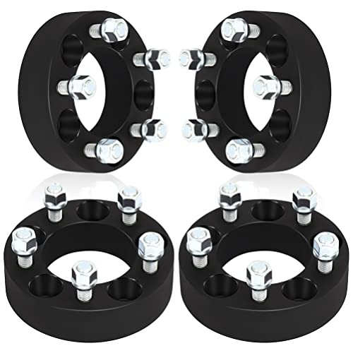 ECCPP 4x 1.5" 5x114.3 Wheel Spacers 5 Lug 82.5mm 5x4.5 to 5x4.5 for Wrangler for Cherokee for Liberty for Ranger for Crown for Victoria for Edge for Explorer for Town Car with 1/2"x20 Studs