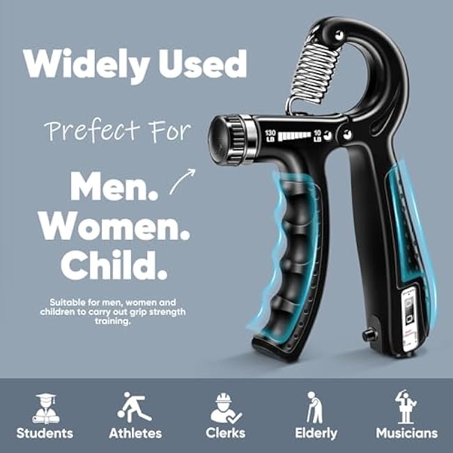 Grip Strength Trainer Kit (2 Pack), Forearm Strengthener, Hand Grip Gripper Strengthener, Fitness Exercise Workout Equipment, Hand Strengthening Devices, Forearm Exerciser, Finger Strengthener