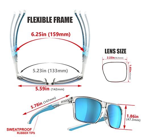 Eazyrun Er00 P1A Sky Blue Polarized Sports Crystal Sunglasses For Women Men, Fishing Running Driving Hiking Golf Pickleball Beach Gifts And Outdoors #TOP2