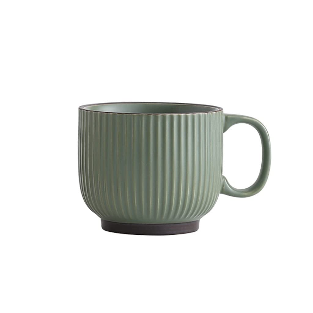 Tazza Tazza in Ceramica a Righe in Rilievo Tazza per Acqua Domestica Tazza da caffè per Ragazze Tazza da tè Semplice per Ufficio (B)