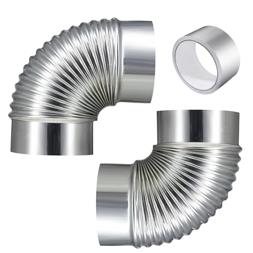 JUYO VONSAN 2 Pack 90 Degree 5 inch Elbow Duct Pipe Connector