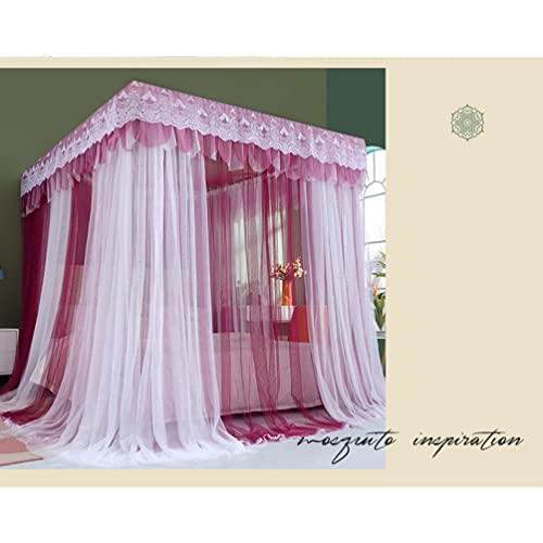 Cortina de cama estilo palacio morada para transformar tu dormitorio 3