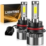 WISONDAP 𝟫𝟢𝟢𝟩/𝖧𝖡𝟧 Bulbs 6500K Cool White, Backup 1:1 Beam with Cooling Fan Quick Install IP68 Waterproof Off Road Lights Off-Road Use Only, Pack of 2