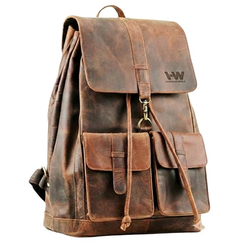 Trailblaze Buffalo Leather Backpack for 17" Laptop Men