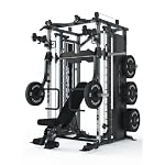 Fortress Multipresse Set | Target | Kraftstation mit B6 Hantelbank, Jammer Arms, Smith Machine & 360° Cable Cross | Kabelzug mit 180kg Steckgewichten
