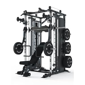 Fortress Multipresse Set | Target | Kraftstation mit B6 Hantelbank, Jammer Arms, Smith Machine & 360° Cable Cross | Kabelzug mit 180kg Steckgewichten