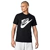 Nike Men's Sportswear T-Shirt Block Futura, Black, Medium