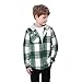 Boys Girls Casual Flannel Plaid Hoodies Fall Fashion Button Down Shirts Long Sleeve Cute Lightweight Jacket Coats
