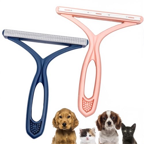 EJRUP 2PCS Brosse Anti Poils d'animaux,Brosse Tapis Anti Poils Chien Chat Raclette Animaux,Remover Portable,Ramasse et Retire Les Peluches et Bouloche,pour Vêtements,CanapéS,Tapis
