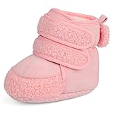  MASOCIO Patucos Bebe Niña Invierno Botas Botitas Botines Bebé Recién Nacido Zapatillas Casa Zapatos Primeros Pasos Talla 19 6-12 Meses Rosa