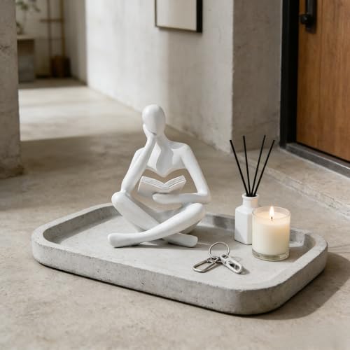 Estatua de pensador para decoración de estantería miniatura 2