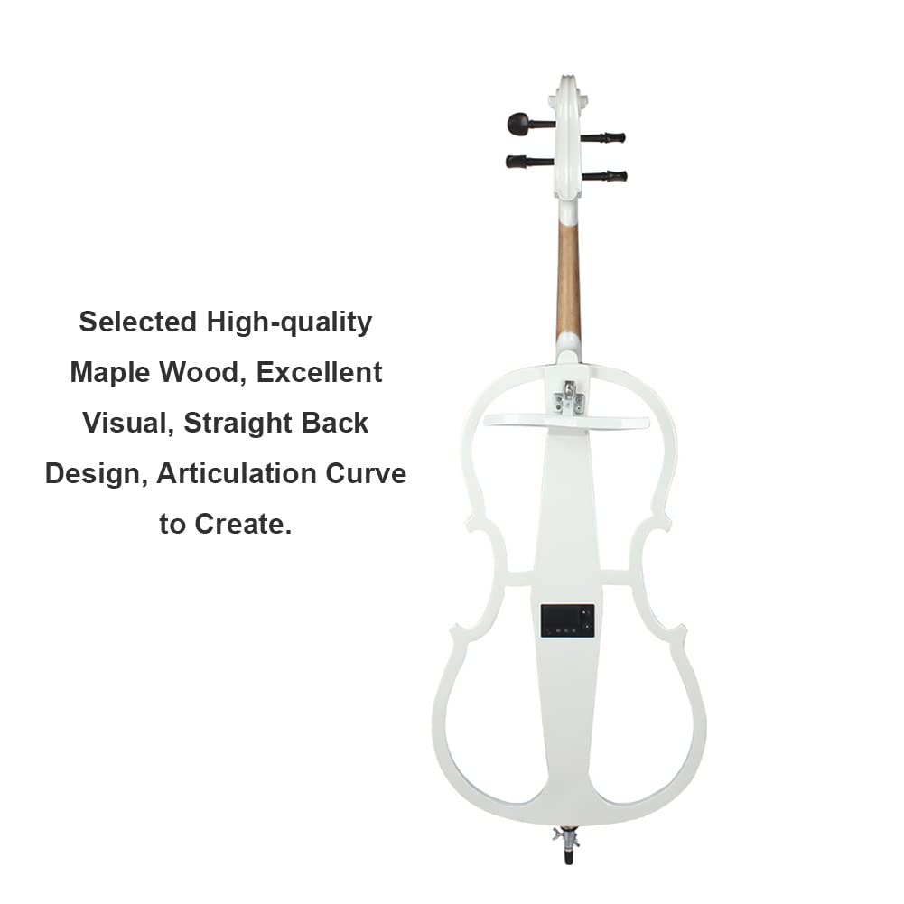 4/4 Violoncello Elettrico Professionale in Legno Massello A Grandezza Naturale Che Suona Il Violoncello Elettronico con Raccordi in Ebano