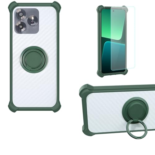 jioeuinly Case Compatible for Umidigi G7 Phone Case Cover PC backplane + Silicone Soft Frame Cover [360 Metal Ring, Magnetic Car Mount] CSKB-LV