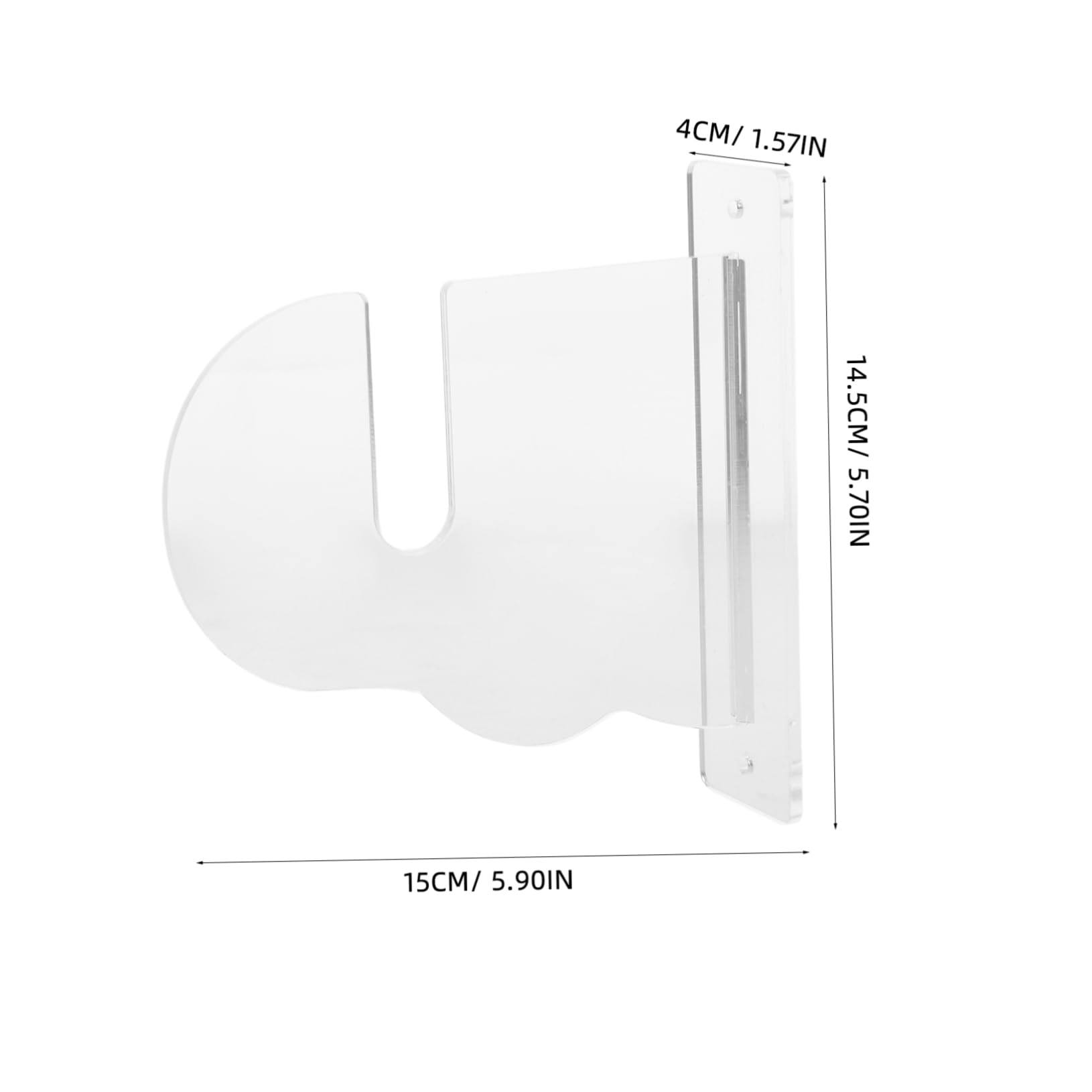 balacoo 2pcs Horizontal Skateboard Wall Mount Rack Acrylic Wall-Mounted Holder for Skateboards and Snowboards Display for Home and Garage Storage