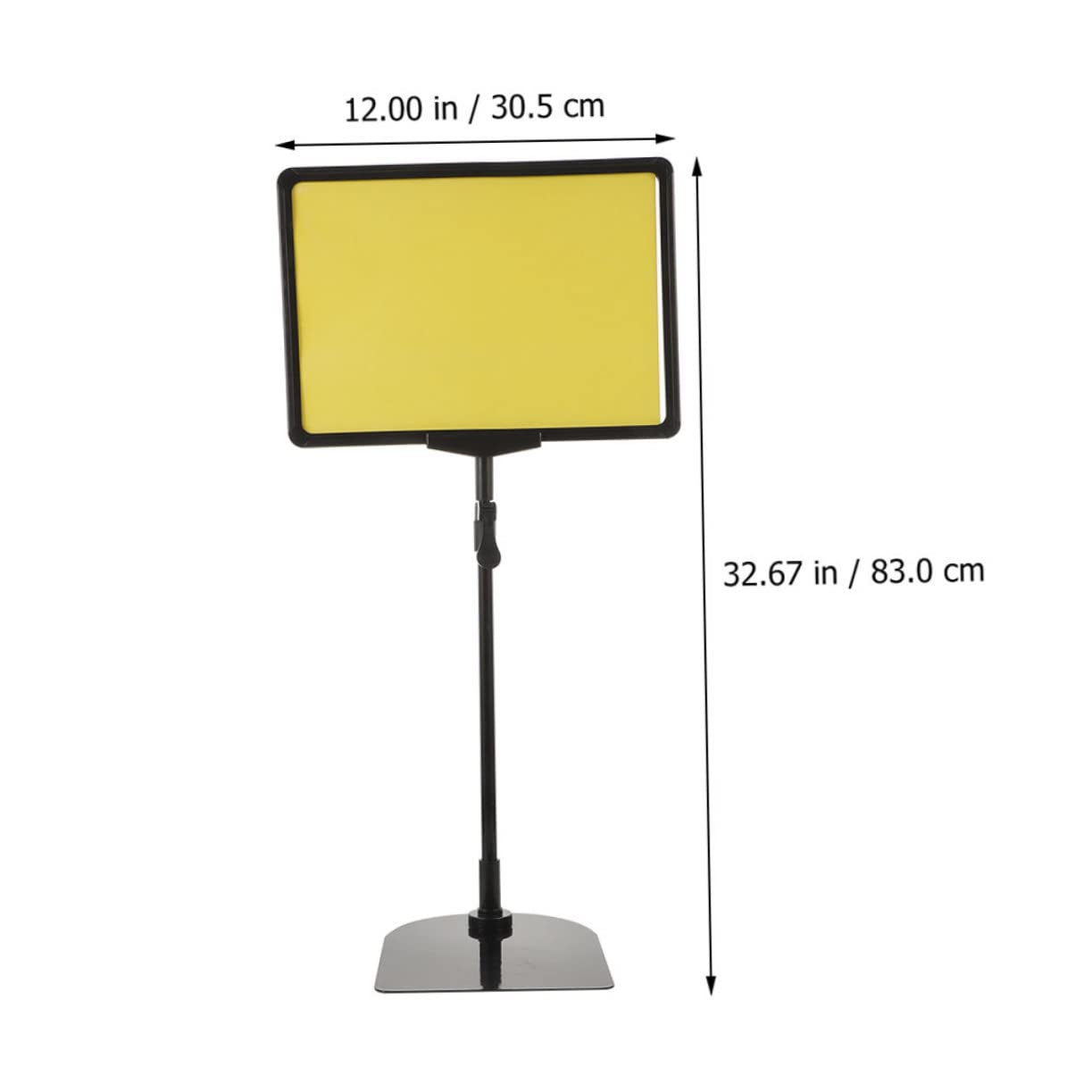 Lot de 2 Porte-étiquettes de Prix, Présentoir de Panneau Vertical en Acier Inoxydable et Plastique, Léger et Portable pour Magasin et Fruits et Légumes