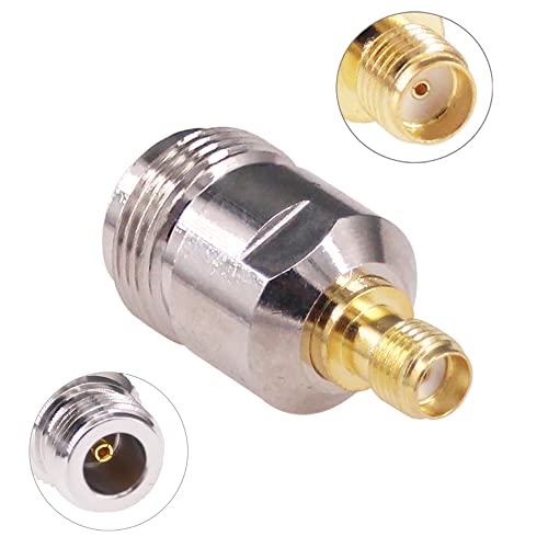 RFaha 2pcs SMA to N Coax Adapter SMA Female to N type Female RF Coaxial Connector for Wi-Fi Antennas(F116-2) - Image 3