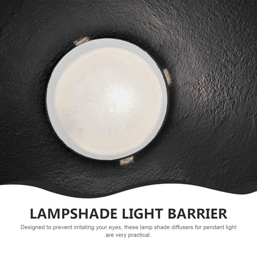 Image of HOMSFOU 2Pcs Lamp Shade Diffusers 2.36In Round Fabric Light Diffuser Covers for Pendant Lights Spotlights Downlights and Chandeliers - Eye Protection and Dust Prevention