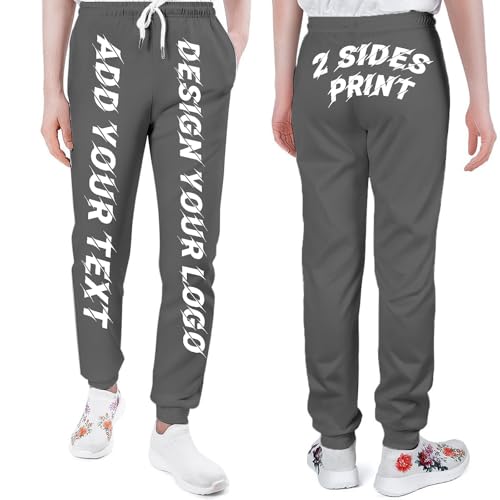 Custom Sweatpants for Men Bulk Custom Fashion Pants Add Text Logo Picture Personalized Funny Sweatpants for Dad Son