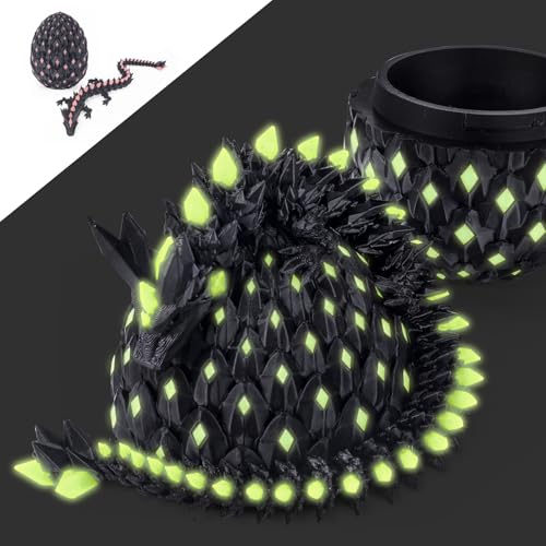 critigulf Glow-in-The-Dark 3D Printed Dragon Egg 11.5 inch Extra Nightlight
