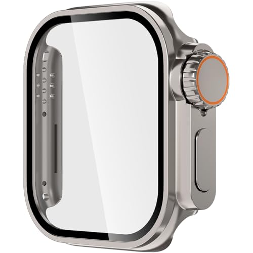 Coque Apple Watch 44mm mat titane avec protection d'écran PC rigide