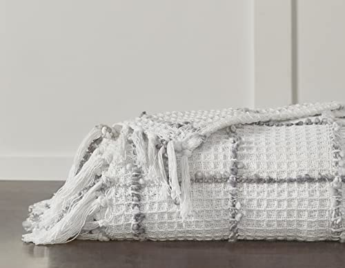 Tahari Home - Throw Blanket, Soft & Cozy Bedding, Stylish Home Decor For Bed Or Couch, Jordan Black/White, Throw #TOP2