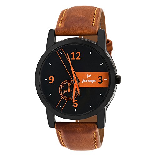 John Morgan Brown & Black Round Men Watch - Regalia