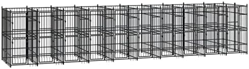 Aisifx Outdoor Dog Kennel Steel 198.4 ft²,Heavy Duty Kennel for Large Dogs Outside Yard,Strong Dog Crate Cage Playpen Fence Expen, Dog Enclosures Dog Pen Dog Pins for Outdoor Dogs Run