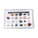 DUlalaWei 24 Pcs Advent Calendar,2021 Christmas Holiday Countdown Advent Calendars,Mini Size Natural Crystal Agate Stone Rocks,Minerals& Fossils Advent Calendar for Kids & Geology Enthusiast (24Pcs)
