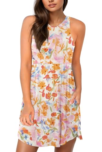 Image of HiMONE Vacation Dresses for Women 2025 Summer Dress Women's Casual Sundresses Casual Beach Petite Sun Dress XS-2XL