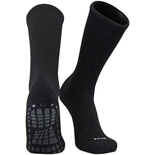 PEAR SOX Pearsox Grip Socks Basketball, Football, Hockey Gripper Crew Socks USA (Black)
