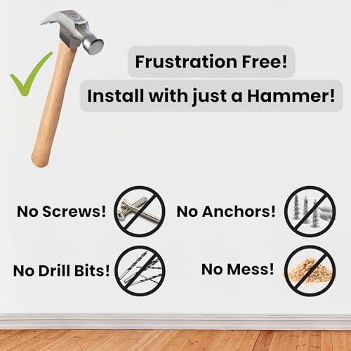 Image of Teknix No-Stud, No-Drill Wall Mount Compatible with Skylight 15-Inch Calendar (Gen 1 Only) - The Original DIY Install, No Anchors or Screws Needed, Damage-Free, Hammer Install, Hardware Included