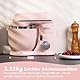 Kitchen in the box küchenmaschine, Zwei 3,5L Schüsseln, kleiner Knetmaschine, 10-Geschwindigkeits tragbarer, leichter Teigmaschine, mattes Rührmaschine mit Knethaken, Rührbesen und Schneebesen (Rosa)