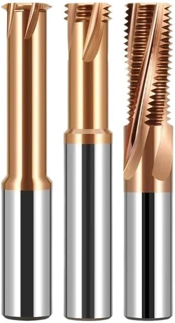 SRCGG 1pc CNC Carbide Single Tooth Thread Milling Cutter M1M1.2M1.4M1.6M1.8M2 Three Full Teeth Machine End Mill M10 M12(M3xP0.5xFULL)