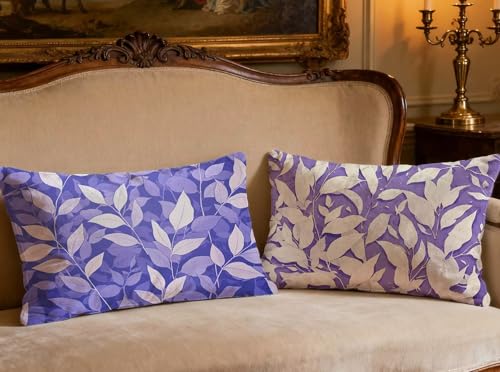Funda cojin para sofá sala de estar rectangular 40x60 en terciopelo morado 2