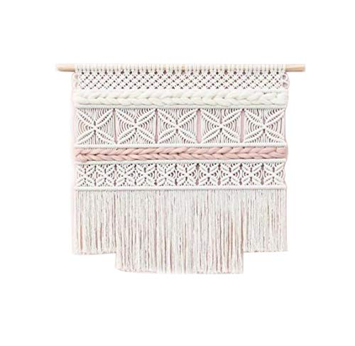 ZCRFY Tapiz Hecho A Mano Tejido Tapices Macramé Colgante De Pared Bohemio Grande Boho Boda Telón De Fondo Decoración Salón Elegante Ins Arte Decoración Colgante,110 * 110CM