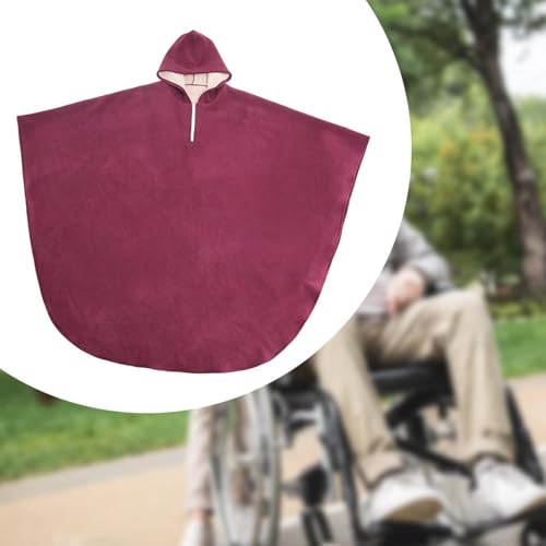 kowaku Capa para cadeira de rodas de inverno com capuz, capa à prova de vento para cadeira de rodas