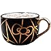 Hello Kitty Ceramic Coffee Latte Mug - Geo Glam Pinache Black and Gold Design - Sanrio - 20 oz