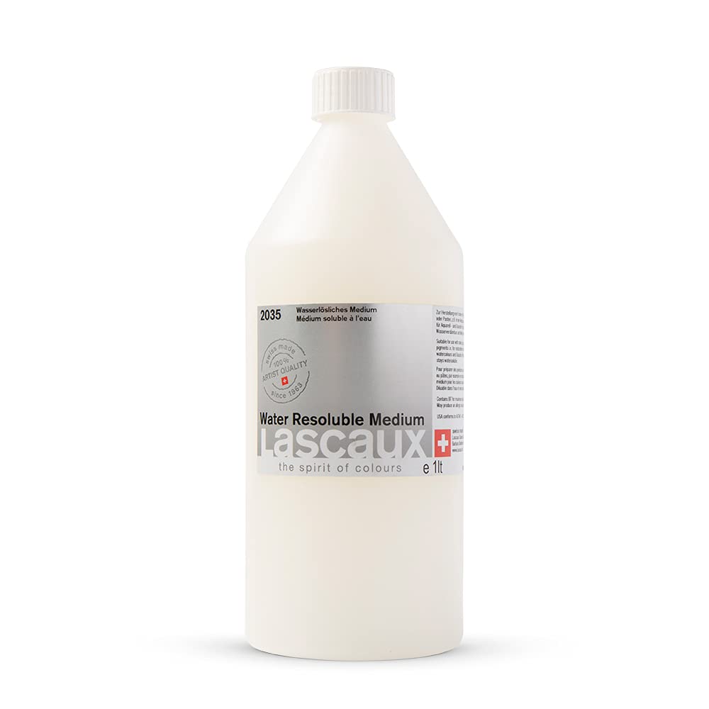 Lascaux Water Soluble Medium Colourless 1 Litre For Gouache Watercolour Binder