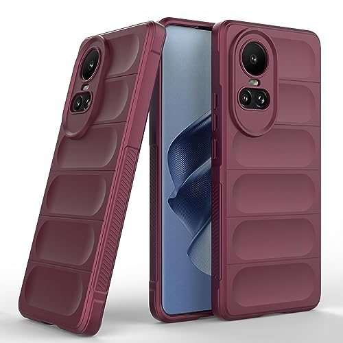 Image of amazon basics Back Case Cover for Oppo Reno 10 5G | Compatible for Oppo Reno 10 5G Back Case Cover | Liquid Silicon Magic Case for Oppo Reno 10 5G with Camera Protection | Plum