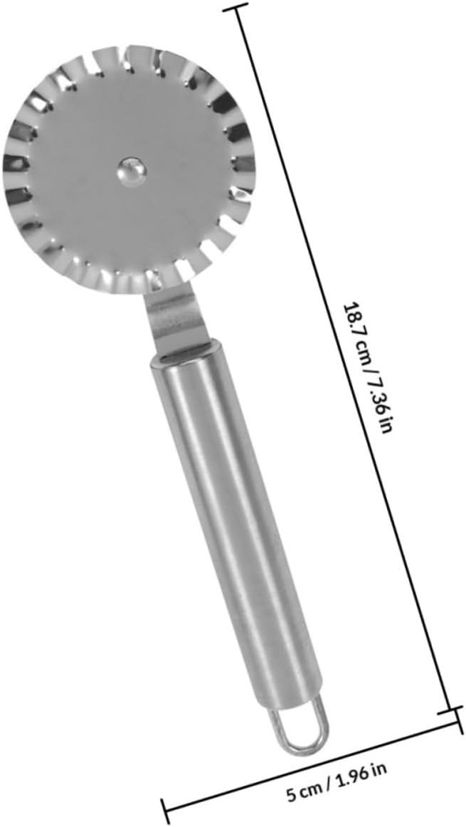 2pcs Stainless Steel Pizza and Cake Cutter Wheels, Sharp Rolling Slicers for Kitchen, Sturdy Silver Pizza Cutting Tools Suitable for Baking and Food Preparation