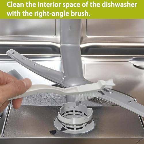 Image of Dishwasher Cleaner Brush Kit - 6PCS Deep Cleaning Tools with Pick, Scraper, Straw Brush, Gap & Angle Brush, Flexible Tubes Brush for Spotless Dishwasher