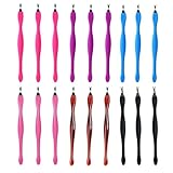 Cuticule à Ongles Fourches, 18 Pcs Cuticules Trimmer Pusher, Double Tête Pousseurs Cuticulaires, Nail Art Fourche, pour Manucure