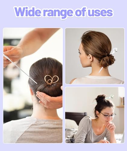 Image of Hair Stick for Bun, 3Pcs Hair Pins for Women, Juda Stick for Hair Bun with Elegant Design, Chinese Hair Pin for Everyday and Special Occasions